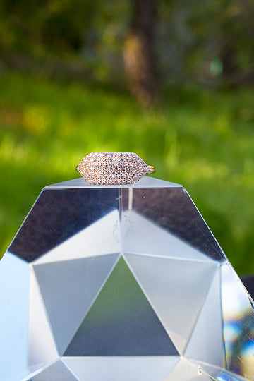 Rose gold bar ring